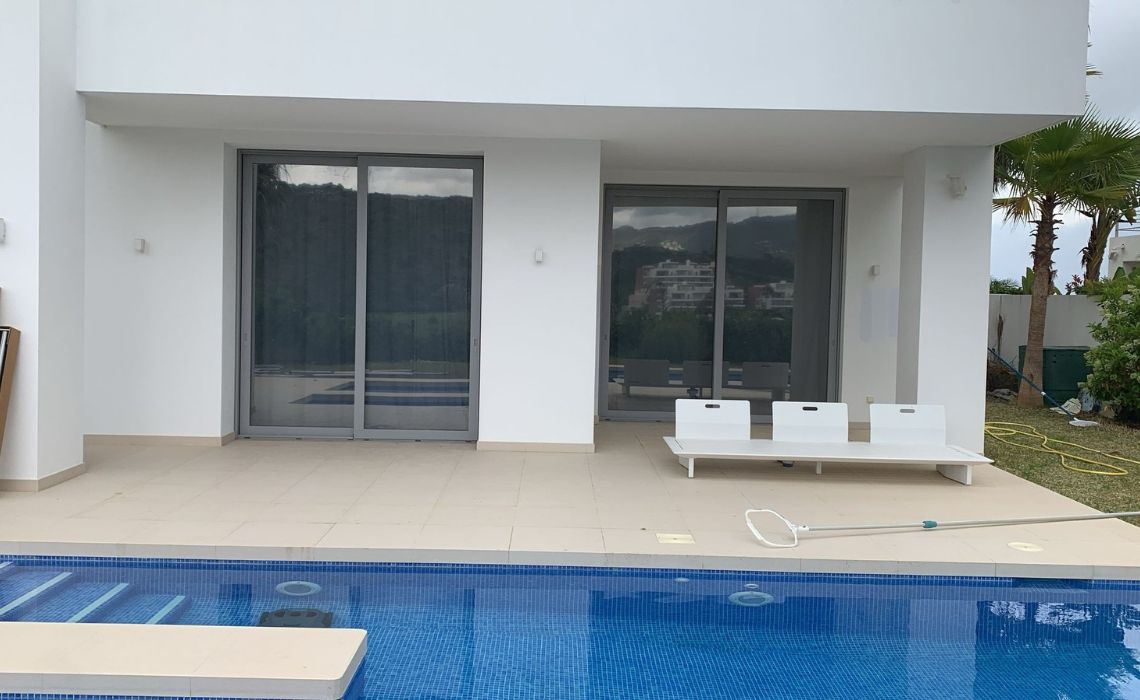 Solar control window film installation at a villa in Benahavís, Costa del Sol