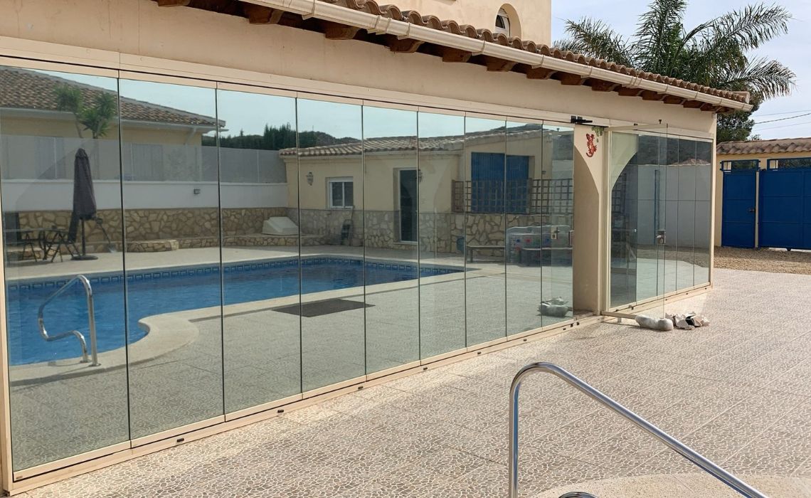 Sunlight entering through residential glazing protected with window film
